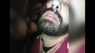 Giving my RACIST neighbors son a big facial after he sucks my cock.