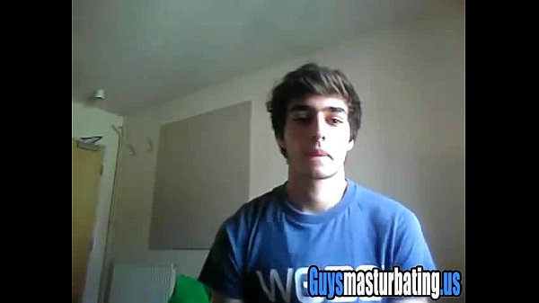 Cute amateur guy with six-pack jerking off big cock on cam