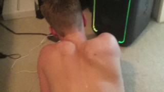 18 WHITE BUBBLE BUTT Blonde TAKES BIG BLACK DICK Straight jock Zackybro101