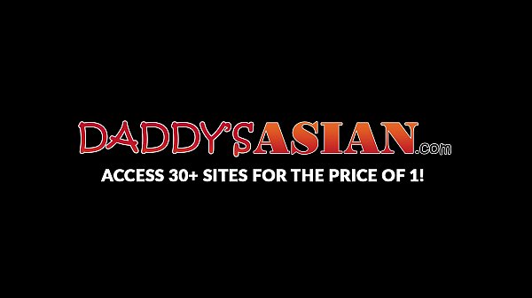 Asian twink and his older boss take turns for bareback sex