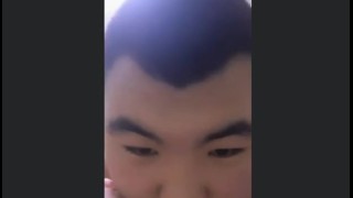 chinese cute chubby bear in bedroom