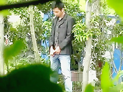 Chinese guys pissing in public part 1