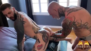 Teddy Bryce gets double fisted by Cory Jay in Pound Cake for Studfist