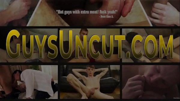 Uncut teen tugs big dick in locker room