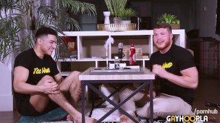 3 WAY! Hot College Guys Have AMAZING Gay Sex. HOT VIDEO