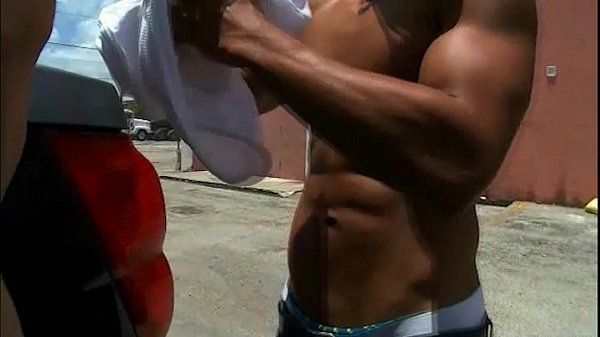 Black thug sucks and gets fucked in public.