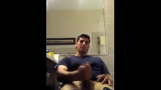 Hot Jock Jerks Off And Gets Interrupted By Family But Keeps Going