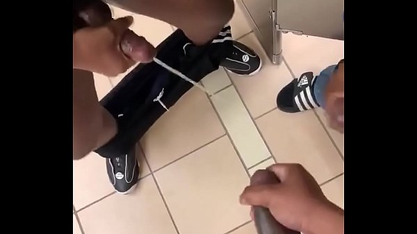 3 Guys Strokes There Black Cocks And Cums In Public