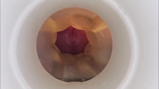 Asian fucking cumming inside Fleshlight, young Asian gay porn