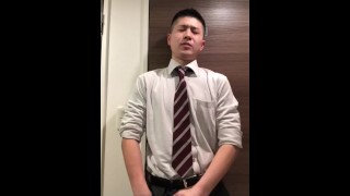 スーツリーマン 射精, young Asian gay creampie