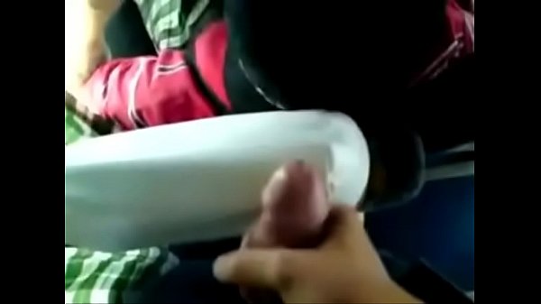 Guy Jerking off on a bus and secretly cumming on guy in next seat