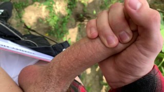 Hot Handjob OUTDOOR & Young Cute Boy CUM HARD /Perfect BODY / BIG DICK 23cm