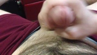 POV cumshot while squeezing balls