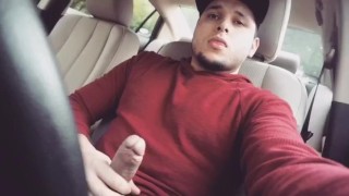 Public Car Fun Jerk Off by a Hot Latino Boy