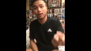 Taiwanese cute boy showing cock