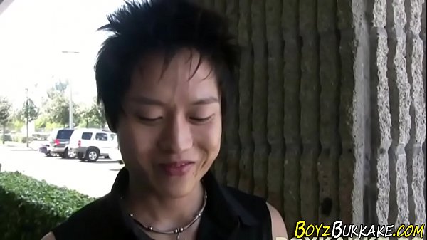 Toying twink face sprayed