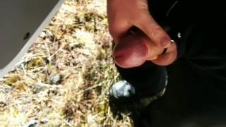 Van Driver Public Pissing & Cum