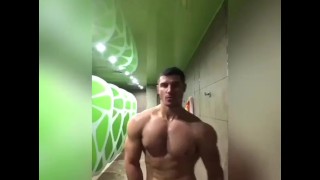 Walking around naked in the showers