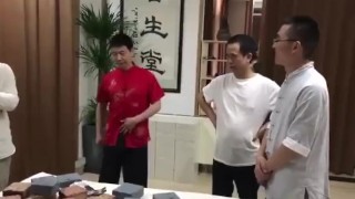 Chinese cock training 磚頭練屌