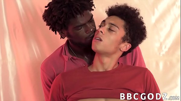 Ebony dick is deep inside barely legal boy bareback style