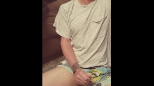 Jerking off in little brothers underwear, amateur gay porn blog