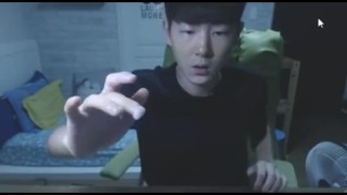 Korean Boy Eats His Own Cum