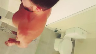 Straight Australian wolf edging with see-through fleshlight, huge cumshot !, real gay amateur