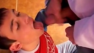 Twink loves to swallow cum, homemade gay boys