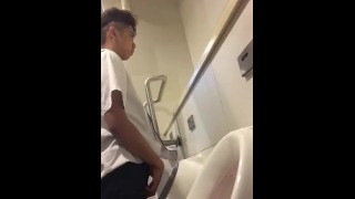 Spy asian piss, old gay young Asian