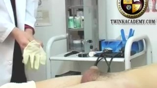 Uncut scally college twink Nigel strips down for his school medical exam