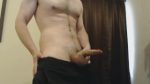 hot college jock strokes his big dick for you