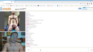 Omegle muscle hunk flex and cock