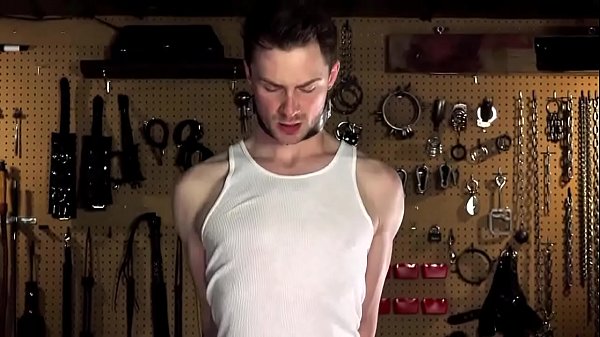 Hot College Jock Fucked Bareback in Bondage – Gay BDSM