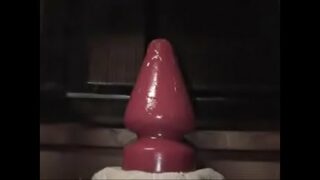 gaping my cunt on huge red toy
