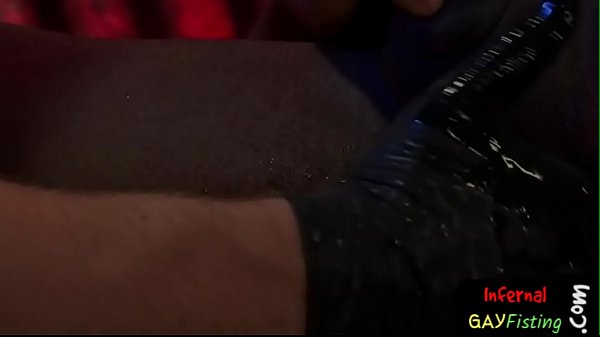 Ginger haired stud wrenches his fist up ass