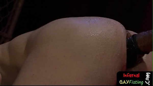 Handsome sub stud fisted by dominant top