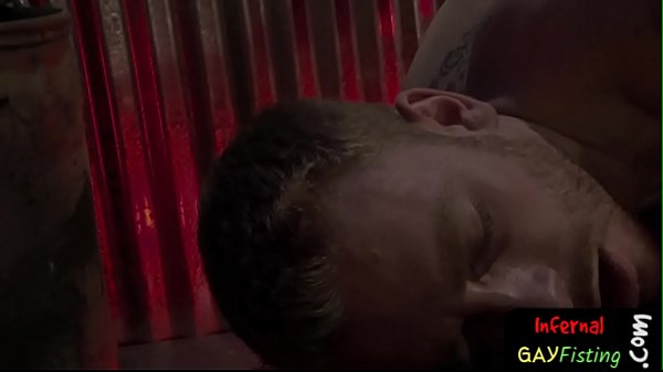 Submissive stud deep fisted by black hunk