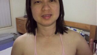 Asian MILF – Pussy Playing For XVideos Fans in Pink Body Stockings